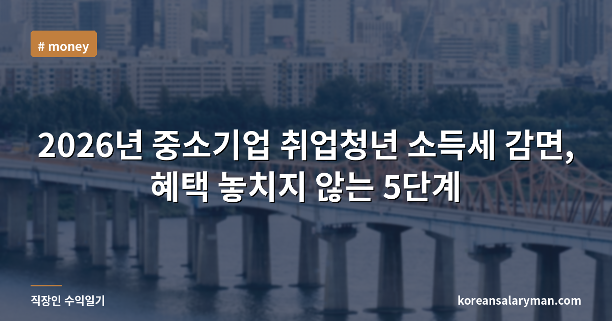 2026년 중소기업 취업청년 소득세 감면, 혜택 놓치지 않는 5단계