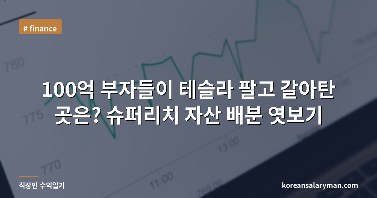 100억 부자들이 테슬라 팔고 갈아탄 곳은? 슈퍼리치 자산 배분 엿보기